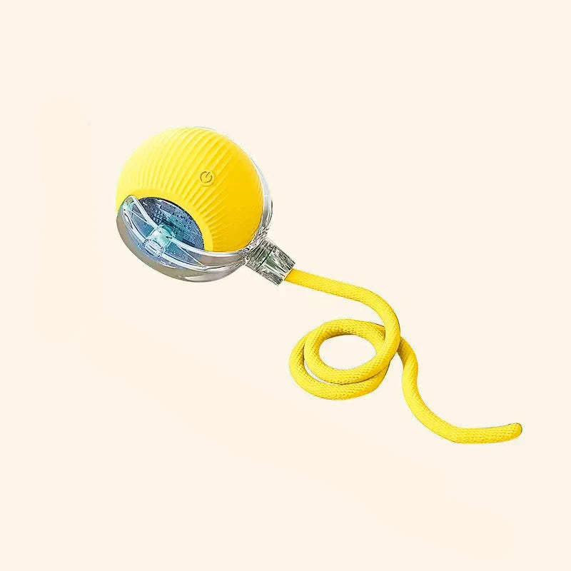 Cat Interactive Ball Toys Automatic Rolling Ball Faux Tail Rechargeable Smart Pet Electric Toy Dog Cat Training Imitate Mouse