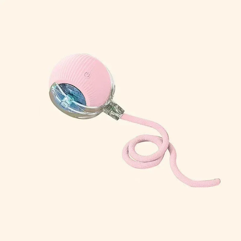 Cat Interactive Ball Toys Automatic Rolling Ball Faux Tail Rechargeable Smart Pet Electric Toy Dog Cat Training Imitate Mouse